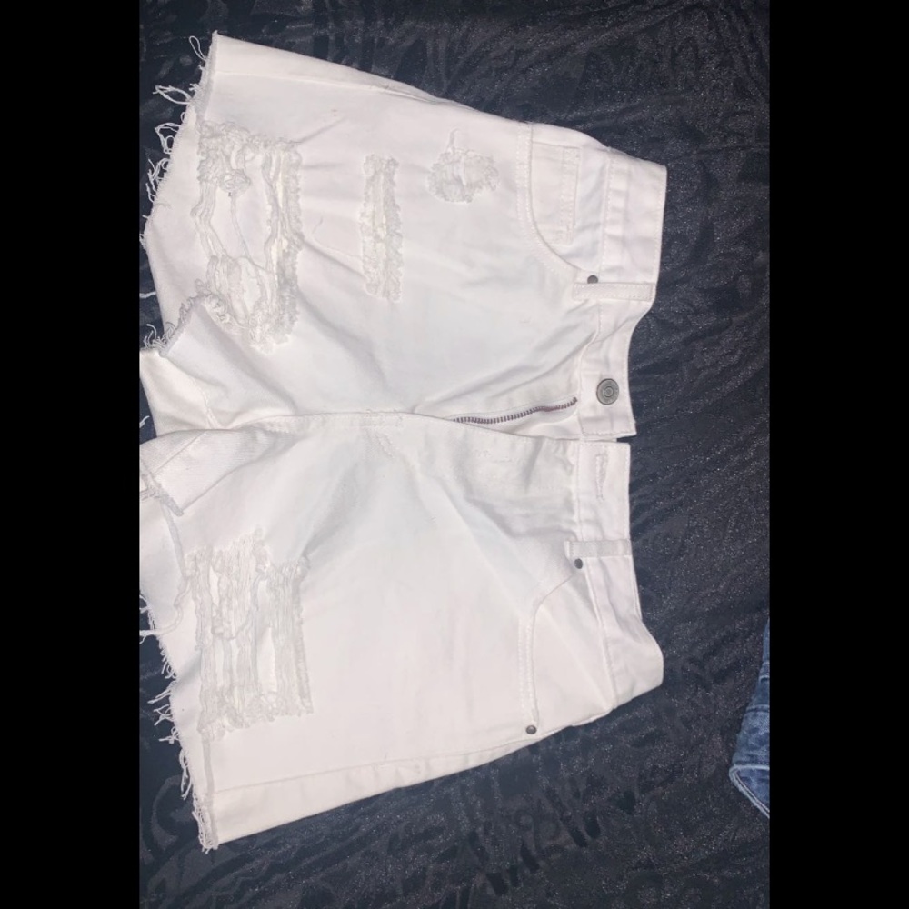 Forever 21 white jean shorts